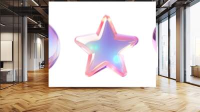 3d holographic shape set Wall mural