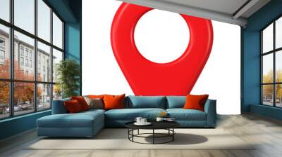 3D location pin png sticker, map symbol on transparent background Wall mural