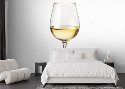 A glass of white wine beverage alcohol liquor. Wall mural