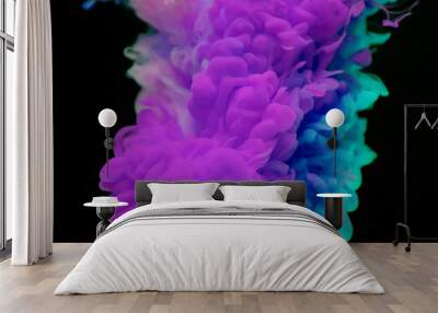 Abstract of purple and blue cloud Wall mural