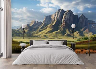 African mountain nature wilderness landscape. Wall mural