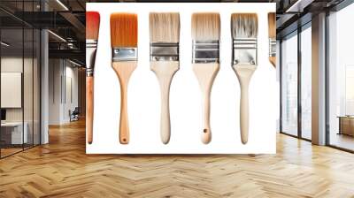 Art brush png element set, transparent background Wall mural