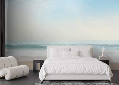 Beach sea outdoors horizon. Wall mural