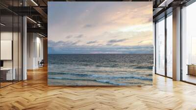 Beach waves background nature photography Wall mural