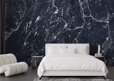 Black marble textured background design Wall mural