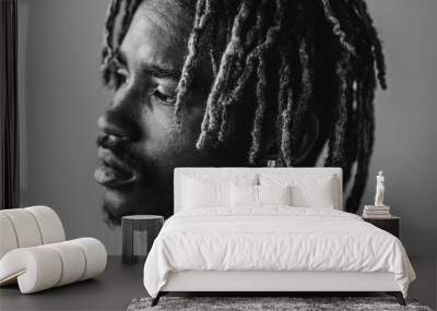 Black model portrait Wall mural