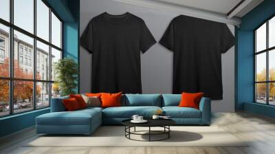 Black t-shirts with copy space Wall mural