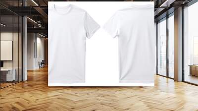 Blank white tshirt mockup clothing apparel undershirt. Wall mural