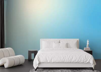 Blue holographic gradient background design Wall mural