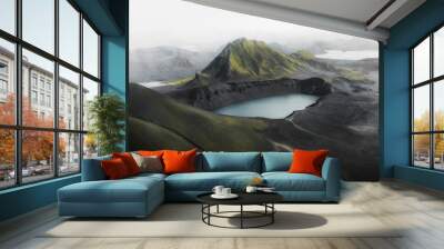 Blue lake in Iceland Wall mural