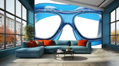 Blue swimming goggles for protection Wall mural