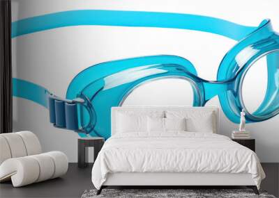 Blue swimming goggles for water Wall mural