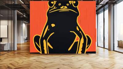 Bold frog art poster Wall mural