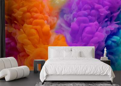 Bright color clouds Wall mural