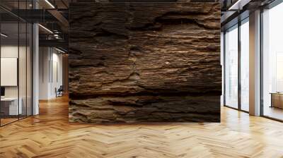 Brown wooden plank textured background Wall mural