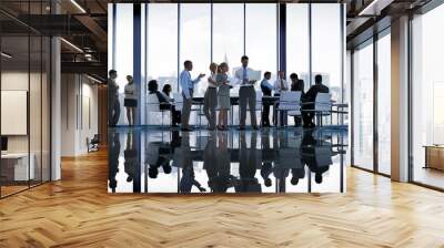 Business People Discussion Meeting Cityscape Team Concept Wall mural