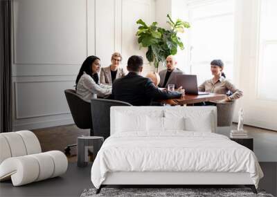 Business people in a meeting Wall mural