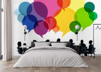 Business People Message Talking Communication Concept Wall mural