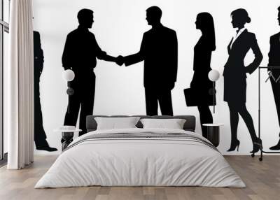 Business people set Wall mural