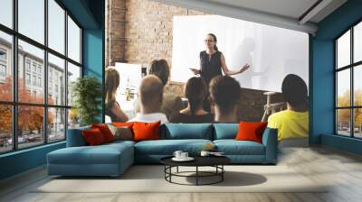 Business Team Training Listening Meeting Concept Wall mural