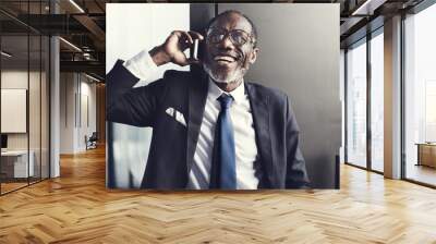 Businessman Communication Mobile Phone Connect Concept Wall mural