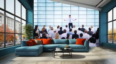 businessman giving presentation to his colleagues Wall mural