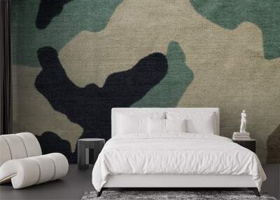 Camouflage fabric background Wall mural