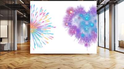 Celebration firework png cut out element set Wall mural