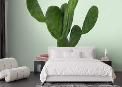 Cereus cactus plant in a patterned pot Wall mural