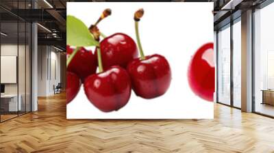 Cherry fruit png cut out element set Wall mural