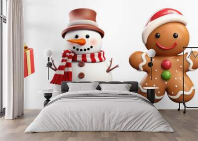 Christmas Elements png cut out element set Wall mural