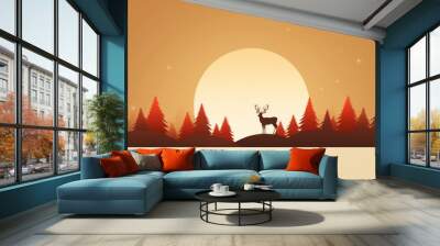 Christmas outdoors nature mammal. Wall mural