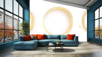 Circle light effect png element set on transparent background Wall mural