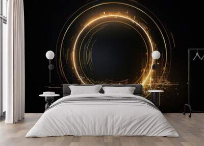 Circle technology abstract light Wall mural