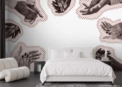 Clap for our carers social banner template illustration Wall mural