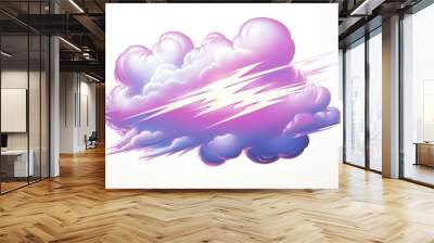 Cloud purple light sky. Wall mural