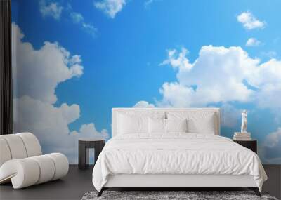 Cloud with blue sky outdoors horizon nature. Wall mural