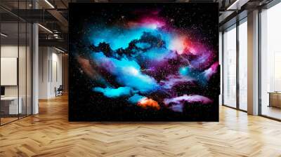 Colorful abstract universe textured background Wall mural