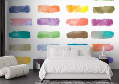 Colorful watercolor patch background vector Wall mural