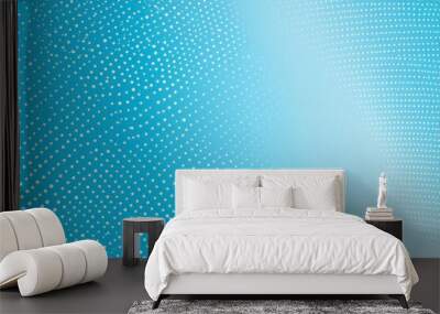 Comic layout grid motion background with halftone effect pattern texture blue. Wall mural