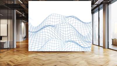 Connection wave png technology digital border background Wall mural