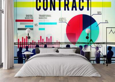 Contract Agreement Strategy Marketing Business Concept Wall mural