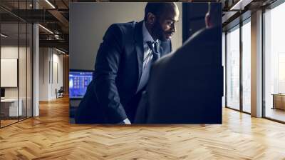 Corporate man in a meeting working Wall mural