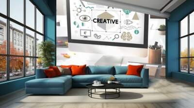 Creative Ideas Design Imagination Invention Concept Wall mural