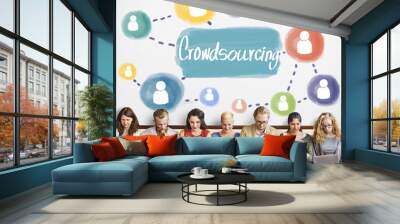 Crowdsourcing Collaboration Information Content Concept Wall mural