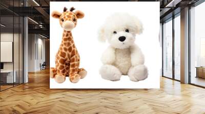 Cute animal doll png cut out element set Wall mural