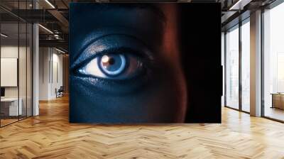 Cyber's eye with smart contact lens mobile wallpaper Wall mural