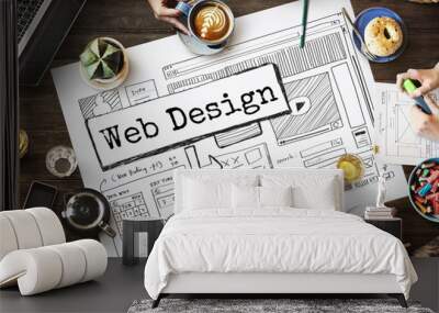 design website create template layout concept Wall mural