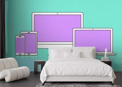 Digital Device Electronic Technology Communication Concept Wall mural