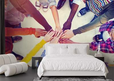 Diverse and Casual People and Togetherness Concept Wall mural